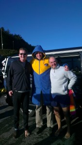 Bernard & Damian with Ned "one of the Big Boys" Denison