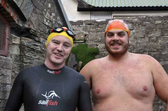 Open water, sea swimming in Cork, Ireland.
