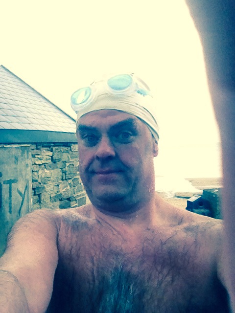 Open water, sea swimming in Cork, Ireland.