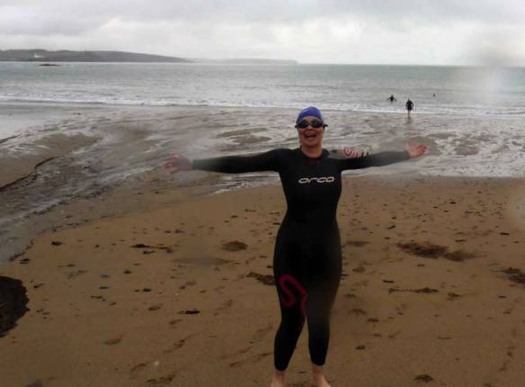 Open water, sea swimming in Cork, Ireland.