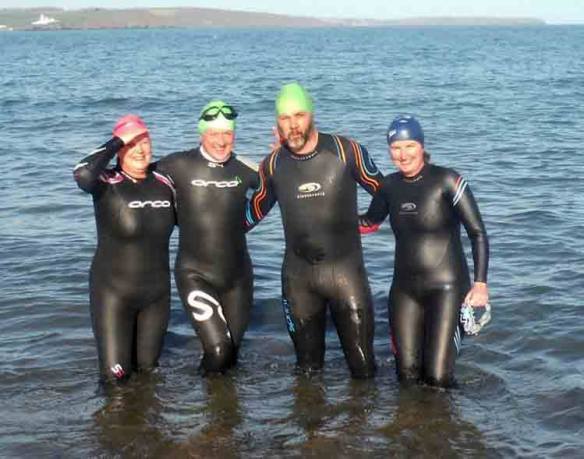 Open water, sea swimming in Cork, Ireland.