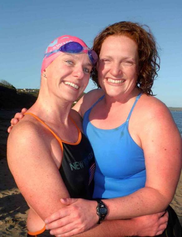 Open water, sea swimming in Cork, Ireland.
