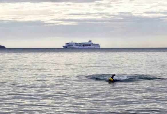 Open water, sea swimming in Cork, Ireland.