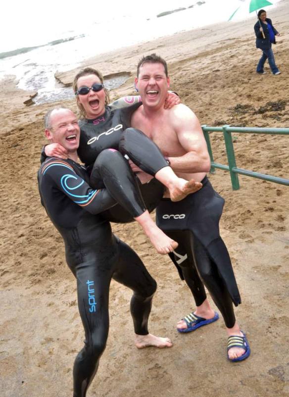 Open water, sea swimming in Cork, Ireland.