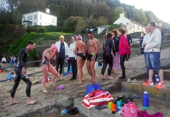 Open water, sea swimming in Cork, Ireland.