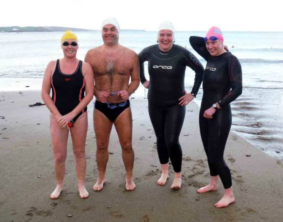 Open water, sea swimming in Cork, Ireland.