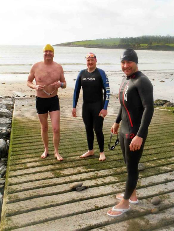 Open water, sea swimming in Cork, Ireland.