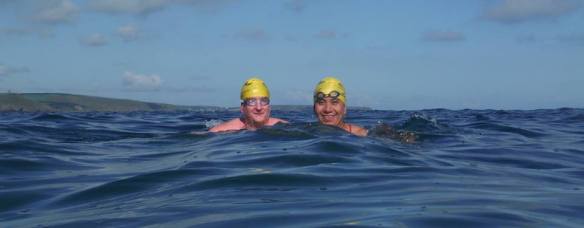 Open water, sea swimming in Cork, Ireland.