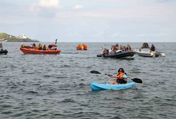Open water, sea swimming in Cork, Ireland.