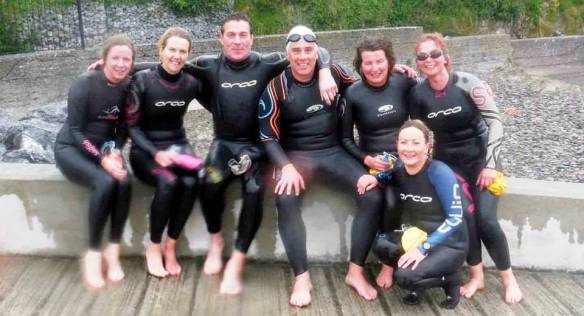 Open water, sea swimming in Cork, Ireland.