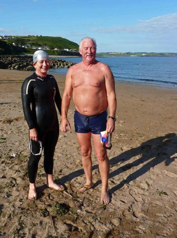 Open water, sea swimming in Cork, Ireland.