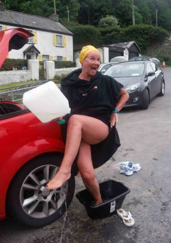 Open water, sea swimming in Cork, Ireland.