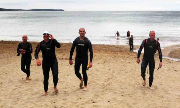Open water, sea swimming in Cork, Ireland.
