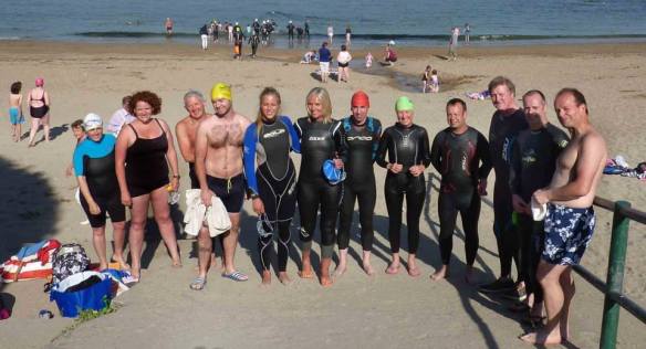 Open water, sea swimming in Cork, Ireland.