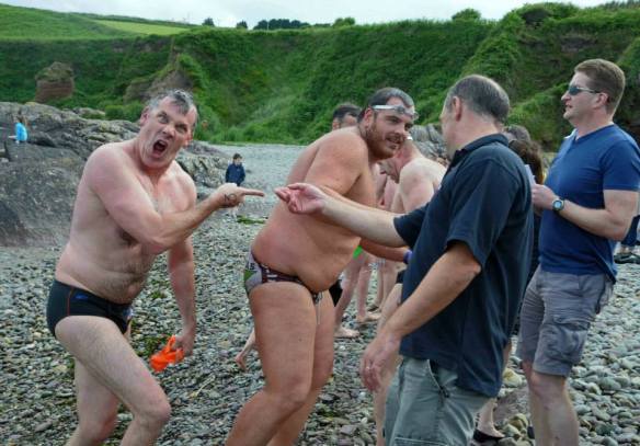 Open water, sea swimming in Cork, Ireland.