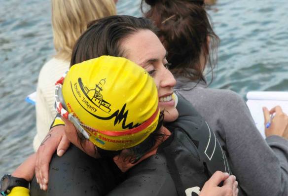 Open water, sea swimming in Cork, Ireland.