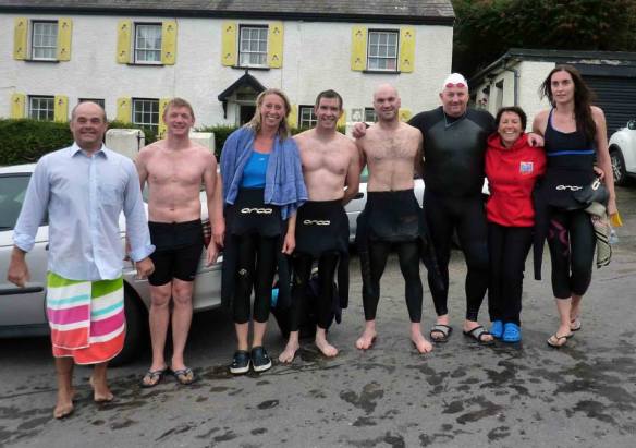 Open water, sea swimming in Cork, Ireland.