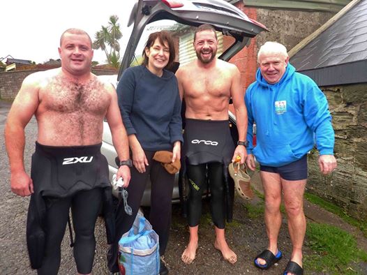 Open water, sea swimming in Cork, Ireland.