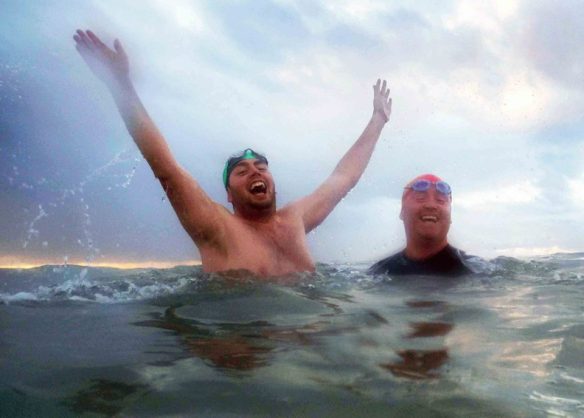 Open water, sea swimming in Cork, Ireland.