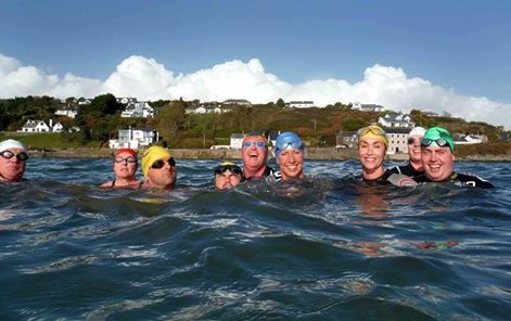 Open water, sea swimming in Cork, Ireland.