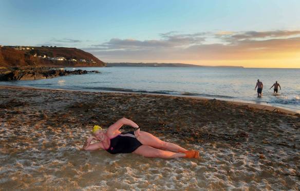 Open water, sea swimming in Cork, Ireland.