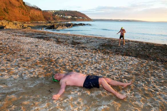 Open water, sea swimming in Cork, Ireland.