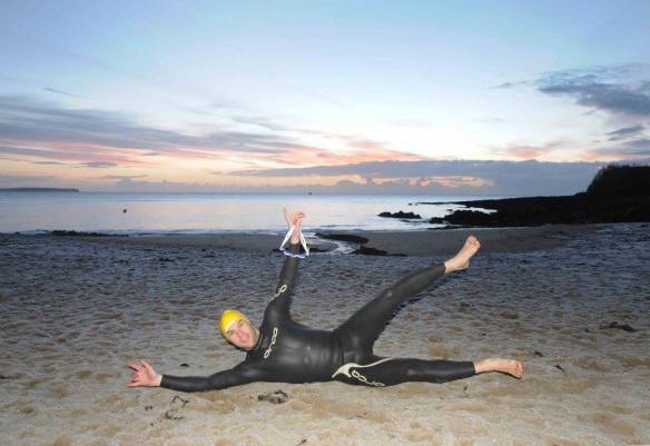 Open water, sea swimming in Cork, Ireland.