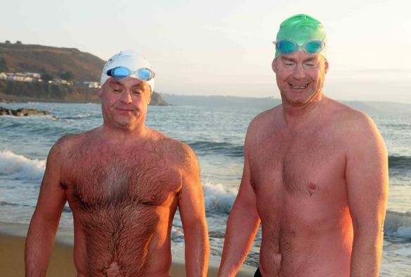 Open water, sea swimming in Cork, Ireland.