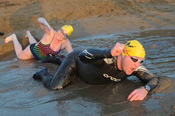 Open water, sea swimming in Cork, Ireland.