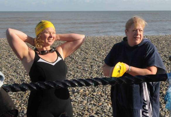 Open water, sea swimming in Cork, Ireland.
