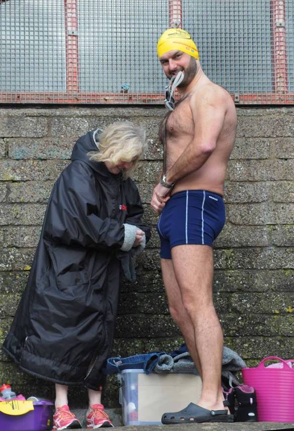 Open water, sea swimming in Cork, Ireland.