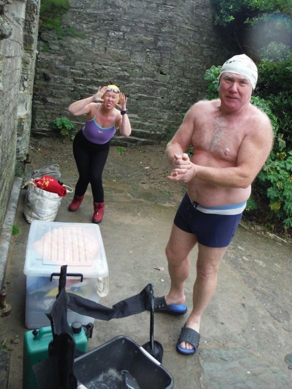 Open water, sea swimming in Cork, Ireland.