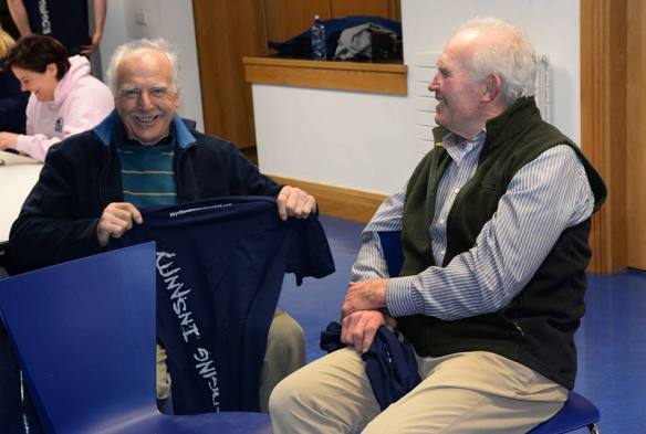 Pat Higgins and Tom Bermingham - sorted for the Summer with new T-Shirts.