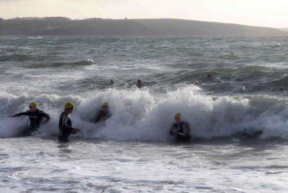 Open water, sea swimming in Cork, Ireland.