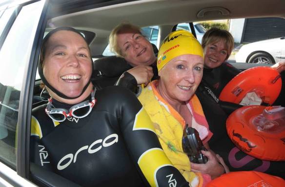 Open water, sea swimming in Cork, Ireland.