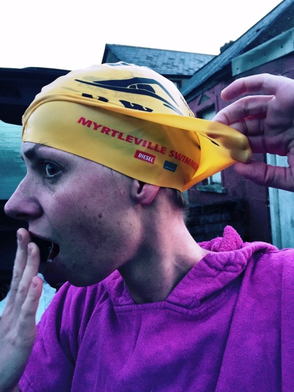 Open water, sea swimming in Cork, Ireland.