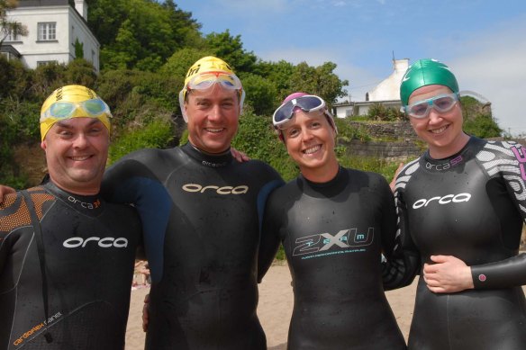 Open water, sea swimming in Cork, Ireland.