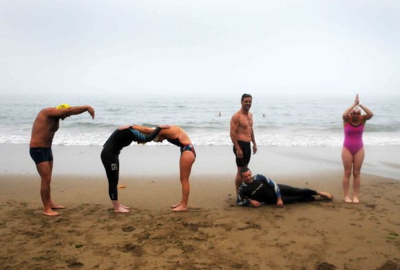 Open water, sea swimming in Cork, Ireland.
