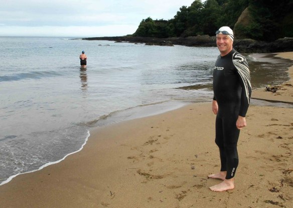 Open water, sea swimming in Cork, Ireland.