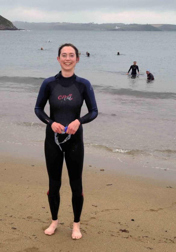 Open water, sea swimming in Cork, Ireland.