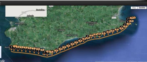 Open water, sea swimming in Cork, Ireland.