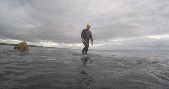 Open water, sea swimming in Cork, Ireland.