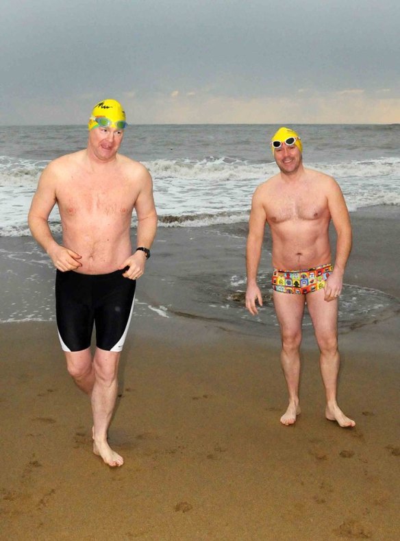 Open water, sea swimming in Cork, Ireland.